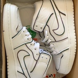 Iridescent White Nike Air Jordan’s Women Size 7